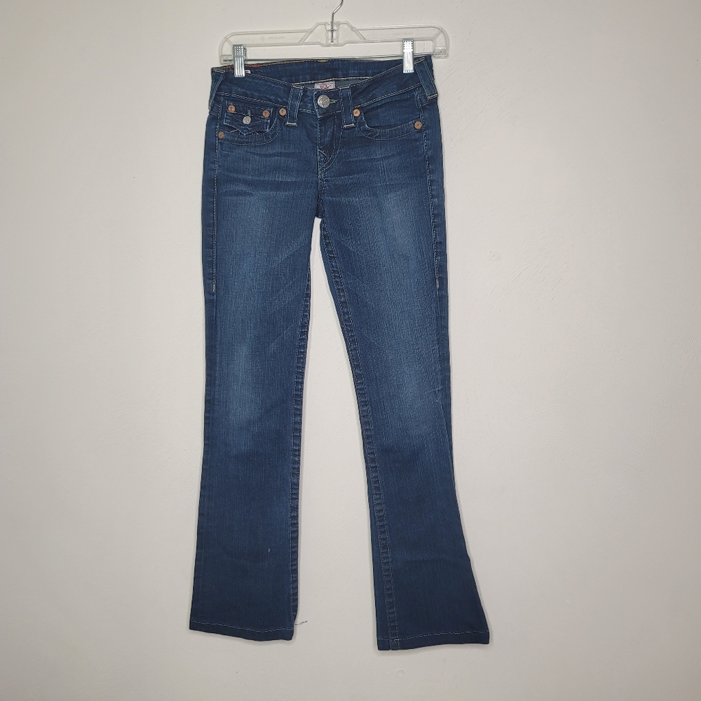 True Religion Becky Flared Y2K Low Rise Jeans Size 25